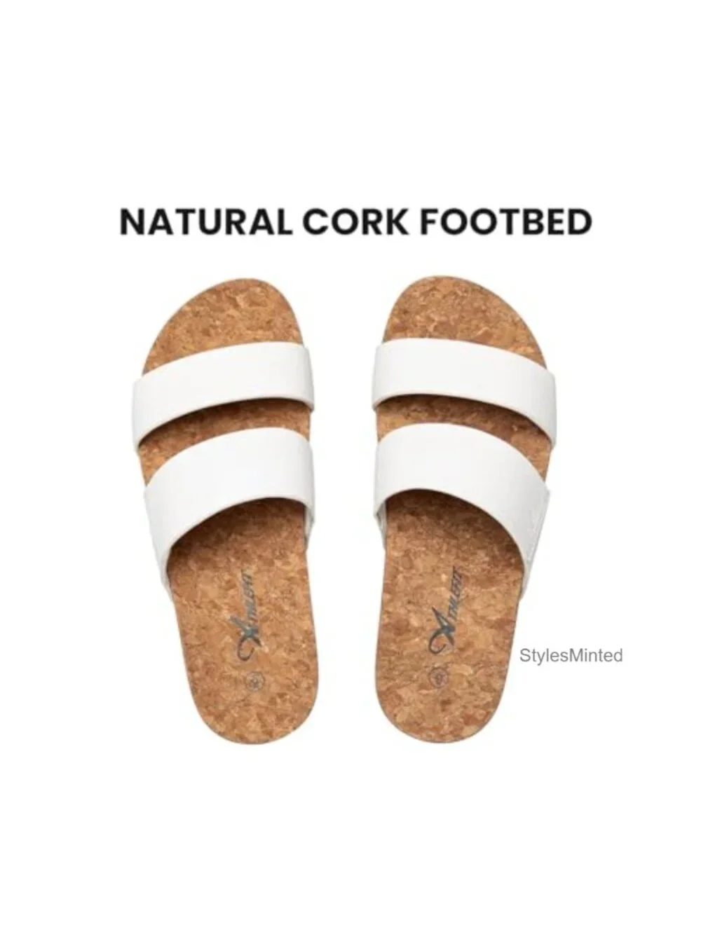Women's Platform Sandals Arch Support Vegan Leather Summer Flatform Slides